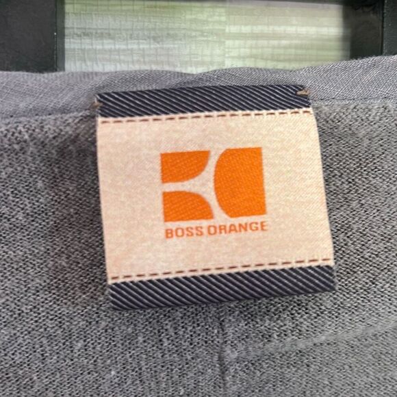 BOSS orange Hugo Boss Gray lightweight knit sweater with buttons size, ￼L - Picture 3 of 6